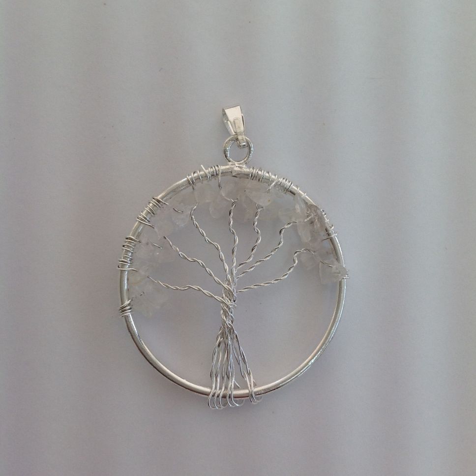 Pendant - Tree of Life - Rainbow Moonstone Pendant - Tree of Life - Rainbow Moonstone